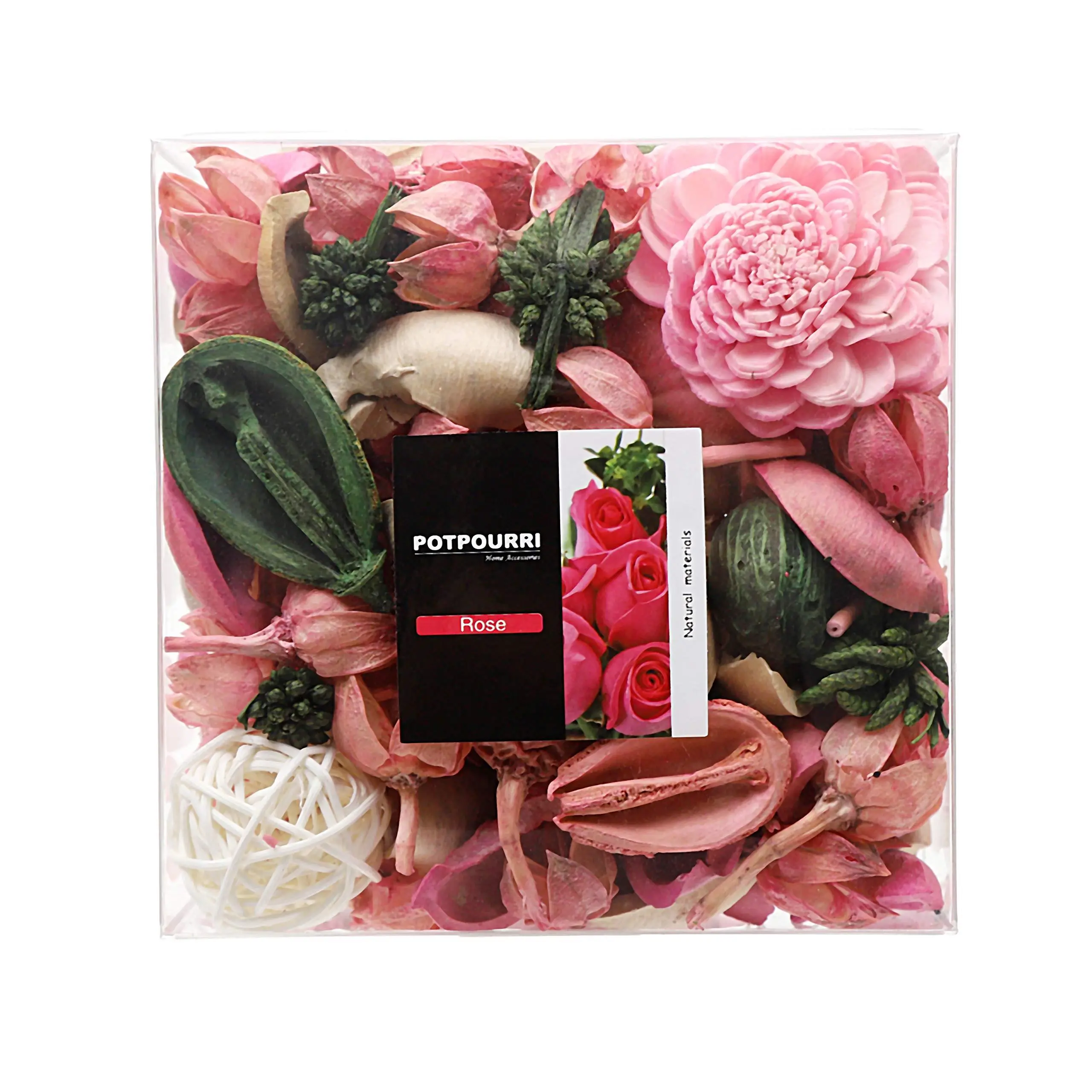 Qingbei Rina Christmas Potpourri,Strawbeery Scented Red Potpourri Bowl Filler Dried Flowers,Home Fragrance Perfume Sachet,Decorative Vase Bthroom Filler,Thanksgiving,9.8 Oz