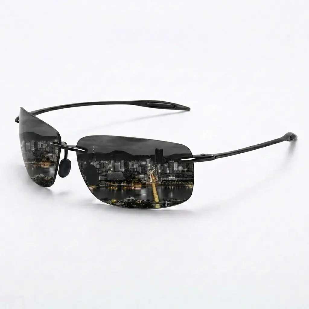 Mens Sunglasses Polarized Frameless Ultralight Safety Sun Glasses For Women UV400 Lightweight Anti-Glare Mirror Sunglasses rimless sunglass,summer outifit,travel essentials