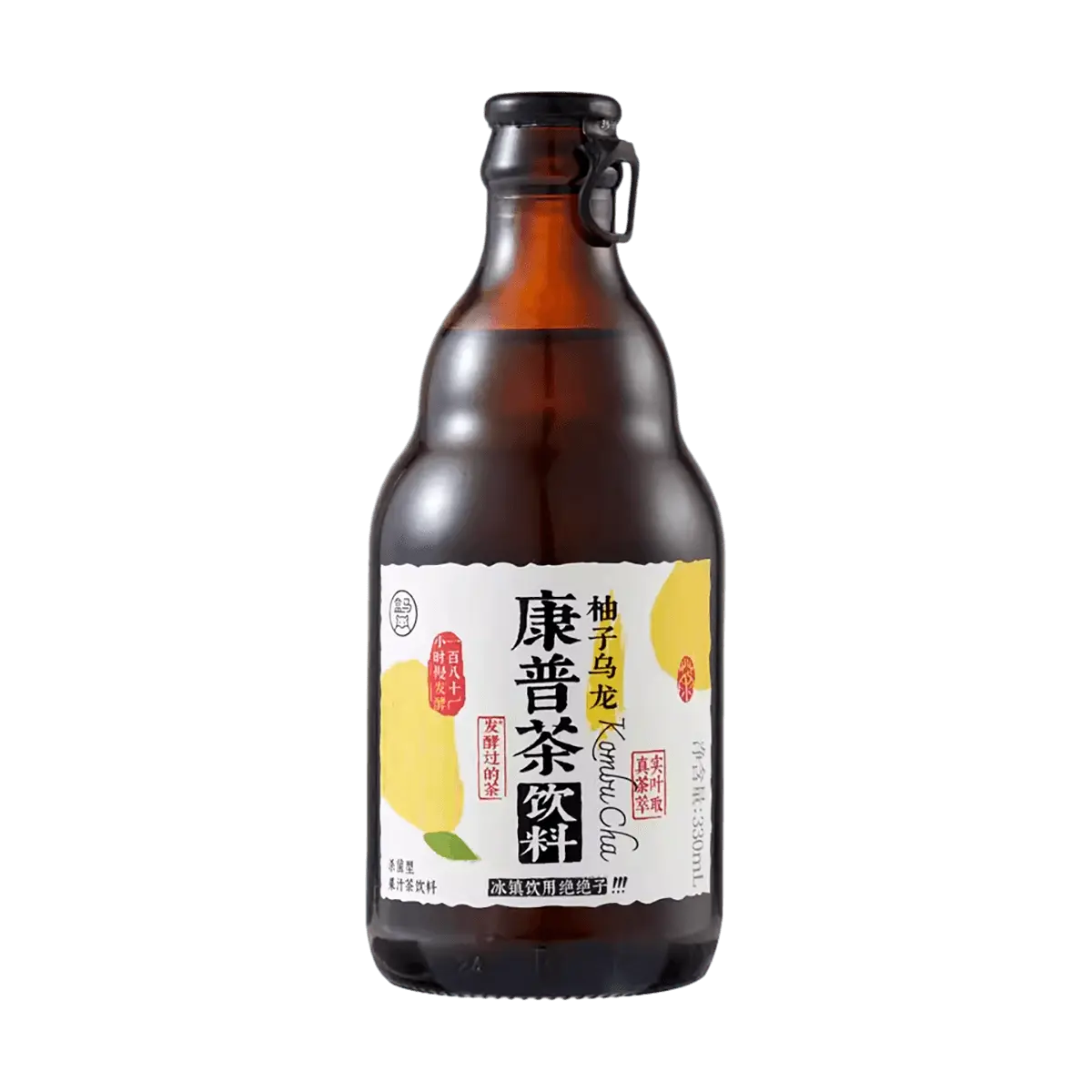 FRESHIPPO Yuzu Oolong Kombucha Drink - Fermented Fruit Tea, 330ml, Refreshing Citrus Aroma, Naturally Sweet & Mellow