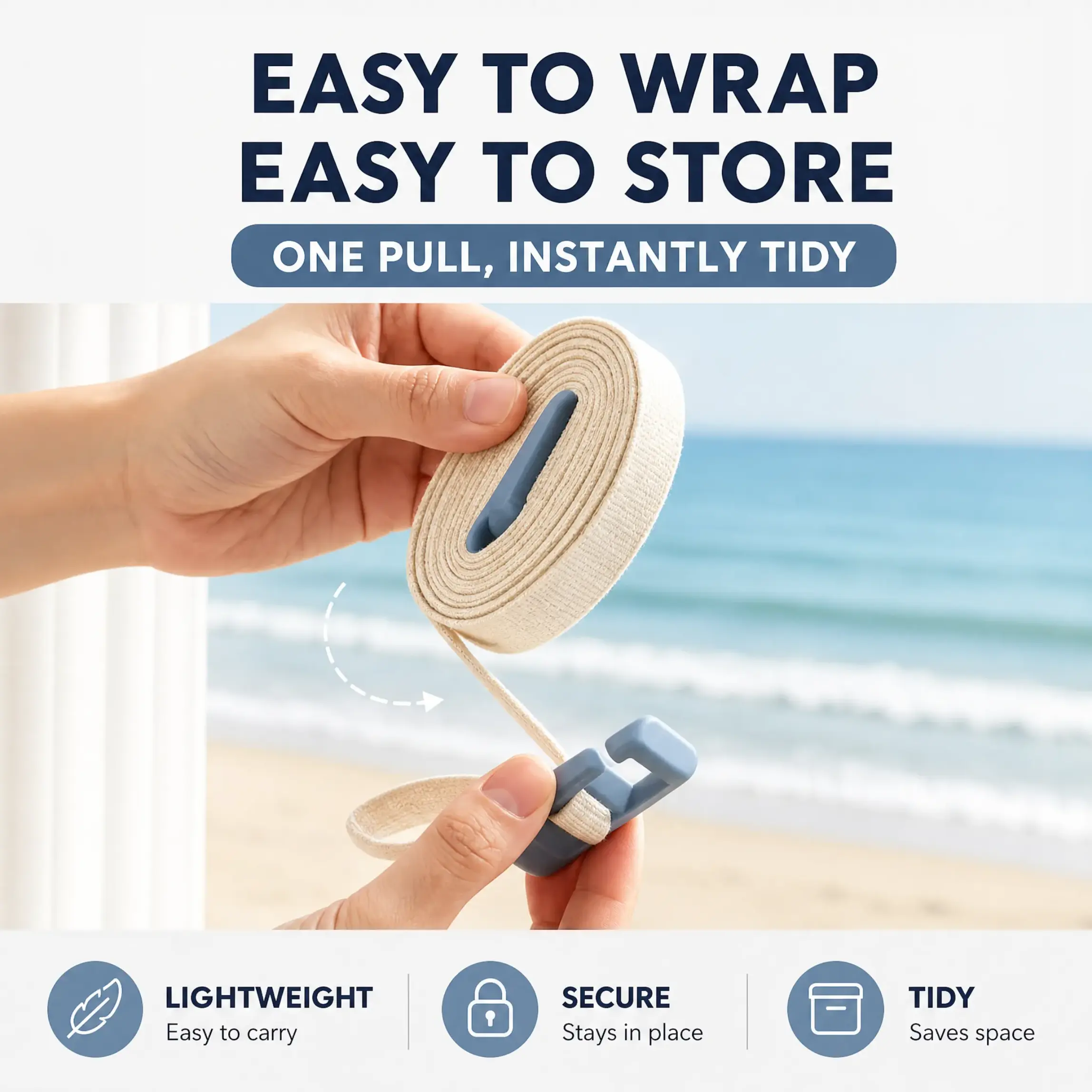 Portable Adjustable Travel Clothesline, Anti-Slip Camping Clothes Line with Holes, Heavy Duty Retractable Laundry Rope for Hotel, Car, Outdoor Travel