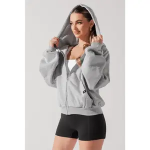 Zip Cloud Hoodie - Heather Grey (with toggles)