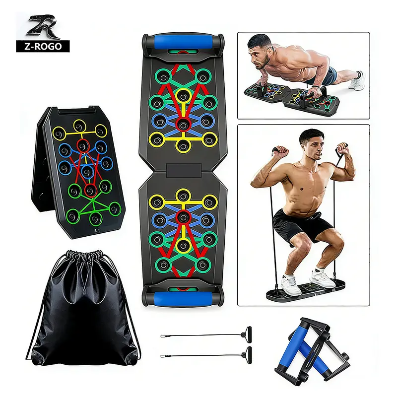 Z-ROGO,home workout equipment multi-functional pushup , Push-up Board Training Set, Pull Bar, Chest Muscle Abdominal Muscle Training Equipment for Men & Women, Fitness Enthusiasts, Upper Body Strength Detachable Versatile back training Device