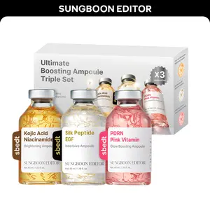 [Sungboon] Hometox Ampoule Trio | Rejuvenating Face Serum for Radient Glass Skin, Wrinkle and Fine Line Treatment, Firming, and Deep Hydration, Korean Skincare