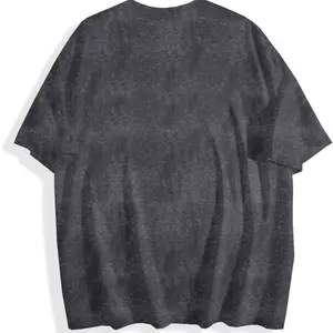 Men's Oversized Vintage Heavyweight Cotton T-Shirt Pure Cotton Sports Acid-Wash Loose Fit for Casual Wear & Everyday Outings - Menswear