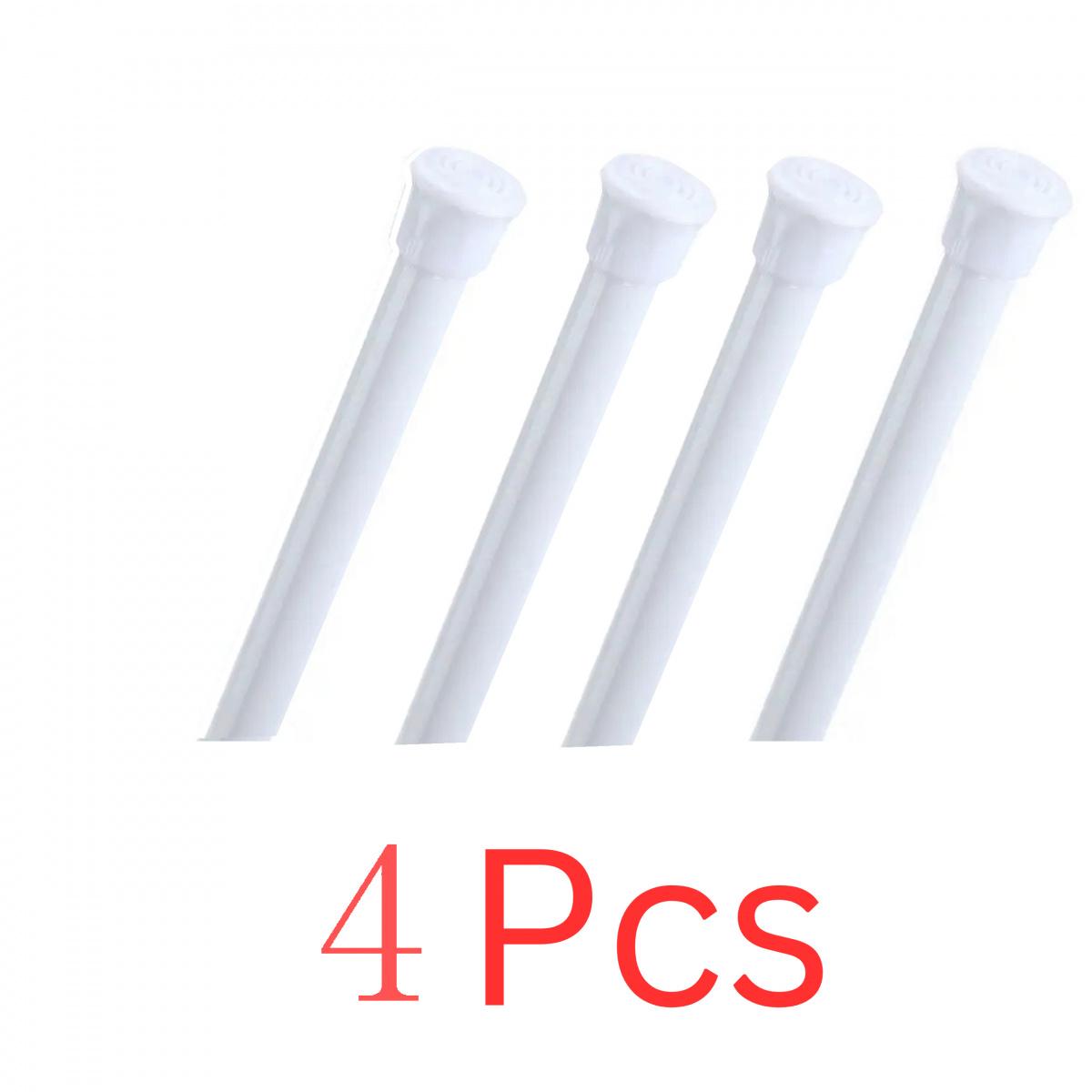 2/4 pcs Telescopic Retractable No Drill Tension Curtain Rod Shower Curtain Rod Kitchen Rod for Hanging Cloths Kitchen Utensils – Adjustable, Durable, and Easy to Install