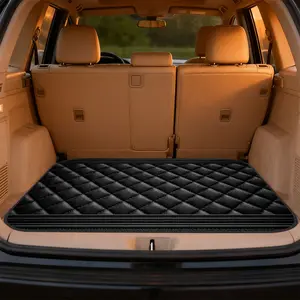 1pc, Car Boot Cargo Liner with Quilted Black Diamonds design, universal trunk mat for SUV, sedan, or crossover, great for family outings, pet-friendly trips, work tools storage, and vehicle interior | Auto Cargo Mat