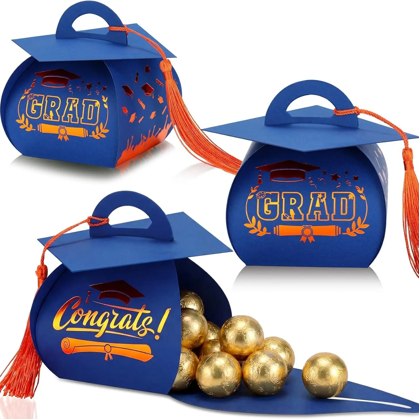 Blue+Orange+Red Tassel