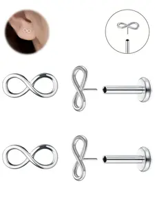 Elegant Daith Tragus Spiral Earrings, 16g Hypoallergenic 316L Stainless Steel, Simple Minimalist Jewelry for Daily Wear & Gifts