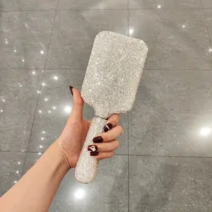 1pc - Shiny Rhinestone Cushion Hair Comb - Anti Static Hairbrush, Anti-static, Scalp Massage Comb Suitable for All Hairstyles, Glossy Design