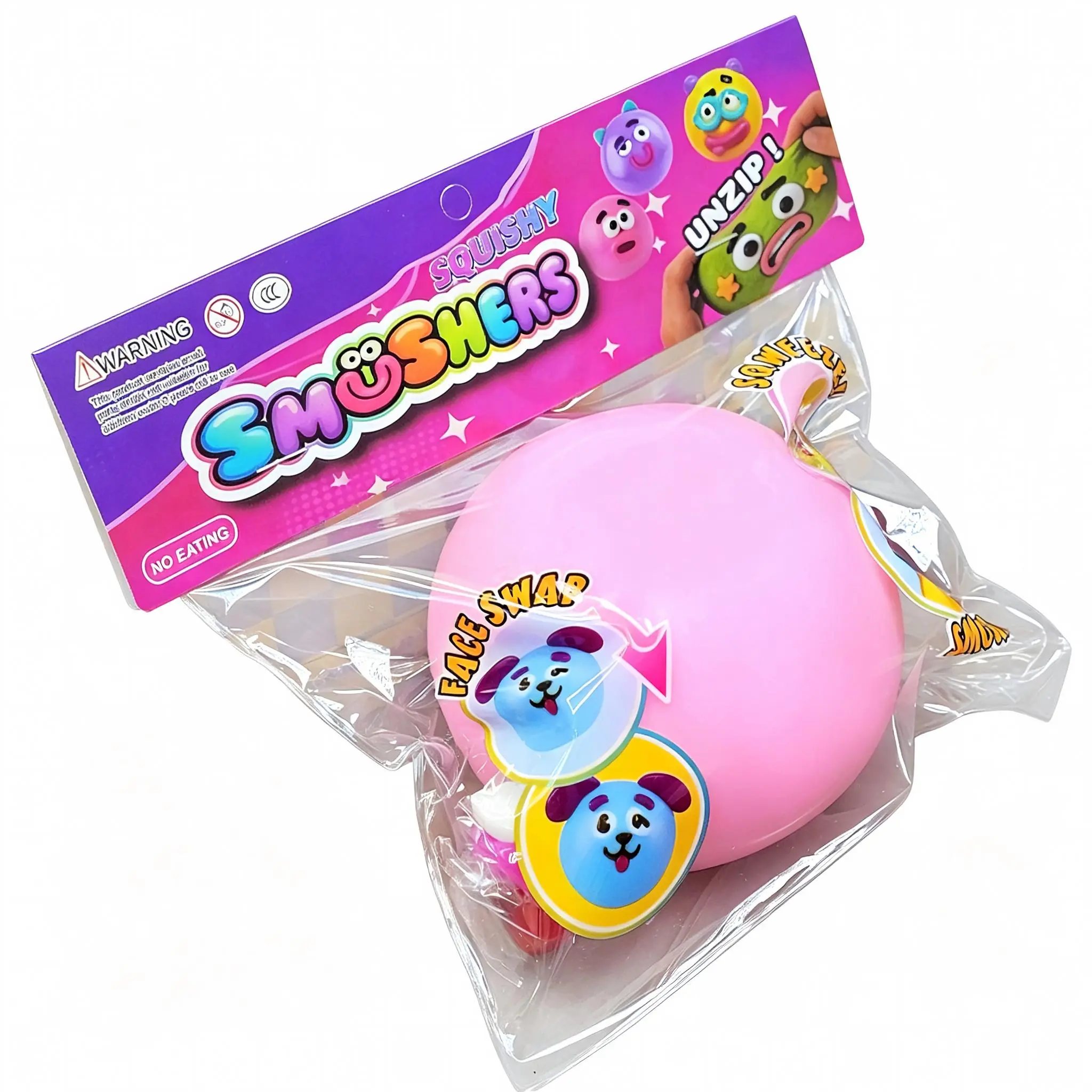 2026 New Squishy Cutie Fidget Toy - Funny Face Dog Swap, Soft Moldable Maltose Material, Multisensory Stress Relief, Portable Unisex Squishies Fidgets, Whimsical Funny Birthday Party Favor Gift