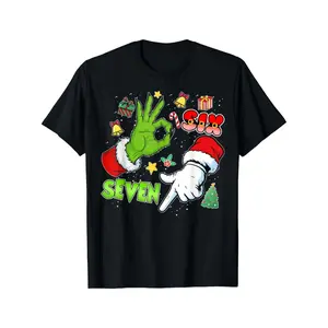 6 7 Six Seven Hand Gen Z Alpha Meme Slang Xmas Christmas T-Shirt,Christmas, Thanksgiving, Children's Pure Cotton Tops, 67 Shirt