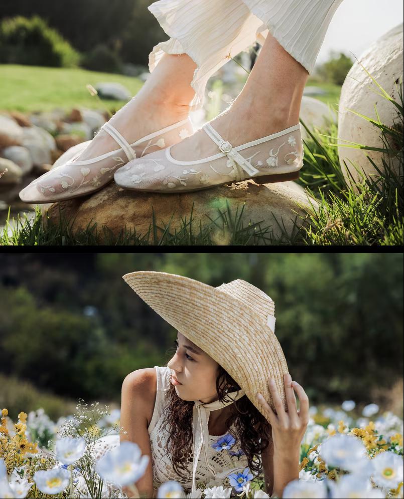 VIVAIA Women's Square-Toe Knit Mary Janes Ballet Arch Fit Flats,  APMA, Machine Washable / Blister-Free Flats / Foldable & Lightweight Retro Chic (Margot Mary Janes)