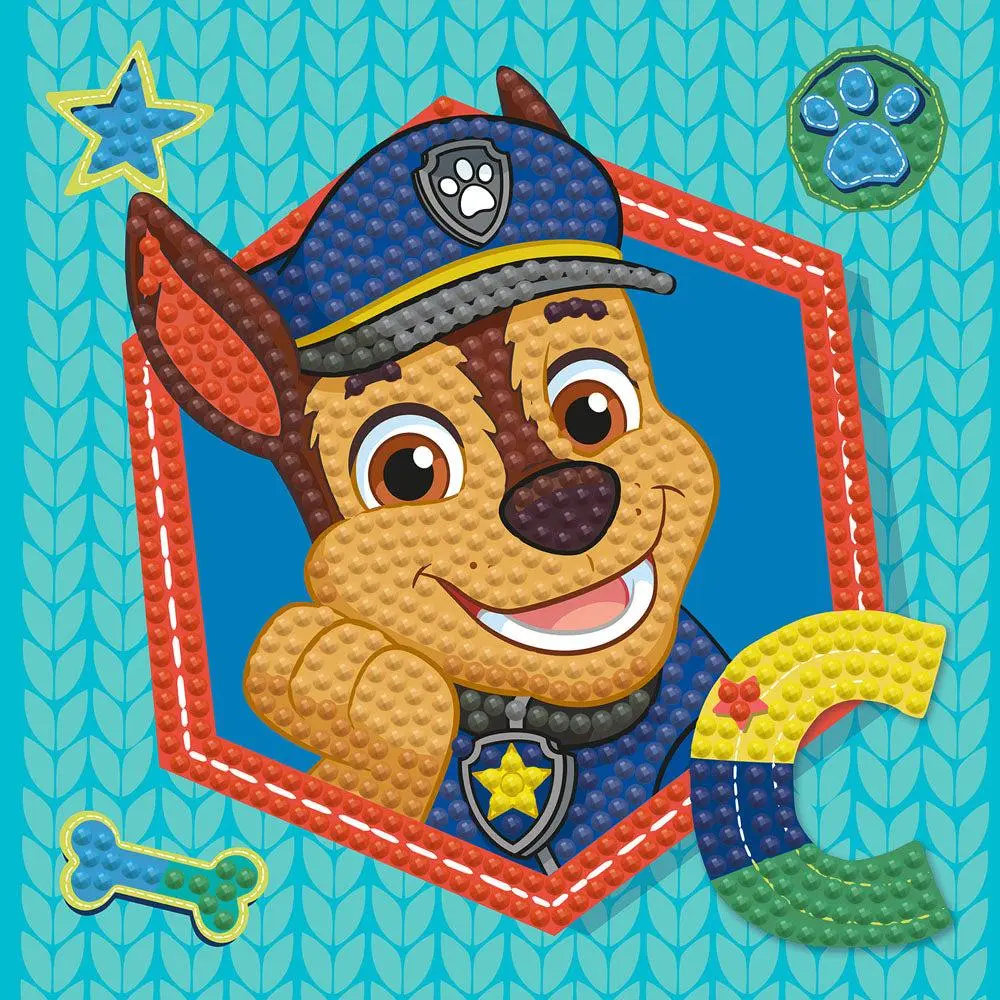 DIAMOND DOTZ Diamond Dotz DOTZIES PAW PATROL Diamond Painting Kit 5.1" x 5.1" Colorful Portable Durable Kids Friendly Shimmering Effect
