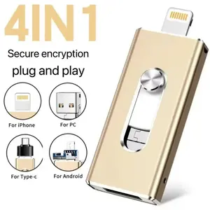 Mobile phone USB flash drive 1TB 2TB suitable for Apple and Android type-c phones and computers, multifunctional metal USB flash drive 512GB