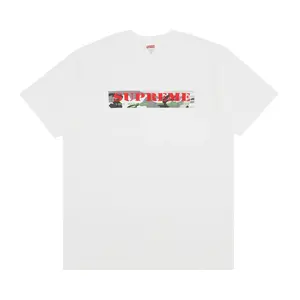 Supreme Hardcore Tee White Men's 100% Authentic Comfortable Everyday Wear Tshirt Gym Casual Soft Cotton Short Sleeve