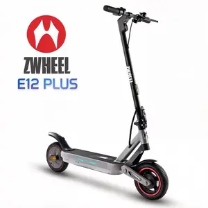 ZWHEEL Adult Electric Scooter, 800W Rear-Mounted Motor, Premium Lithium Battery, 10" Tubeless Tires, 25Mph, 25 Miles Max Range, Front & Rear Dual-Side Shock Absorbing Arm, Disc Brake system, Range by 4 Speed Modes