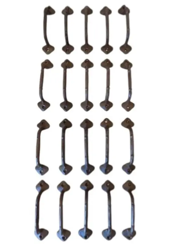 20 CAST IRON HANDLES RUSTIC DRAWER BIN PULLS 5 1/4" LONG HOME DECOR KITCHEN