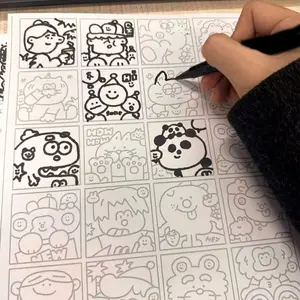 Stress-relieving Line Drawing Tracing Paper, Ideal for Adults to Relieve Stress at Work by Practicing Drawing and Copying Artwork. An Art Supply for Beginners to Improve Focus and Observation Skills. Perfect as a Holiday, Durable drawing pad