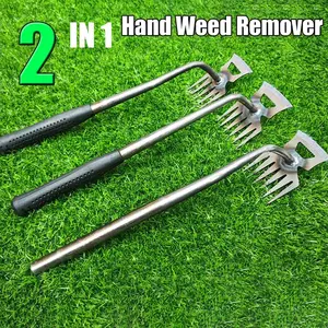 2 In 1 Uprooting Weeding Tool Ergonomic Handle Manual Loose Soil Weeder Lightweight Weeding Removal Puller Wild Vegetable Shovel