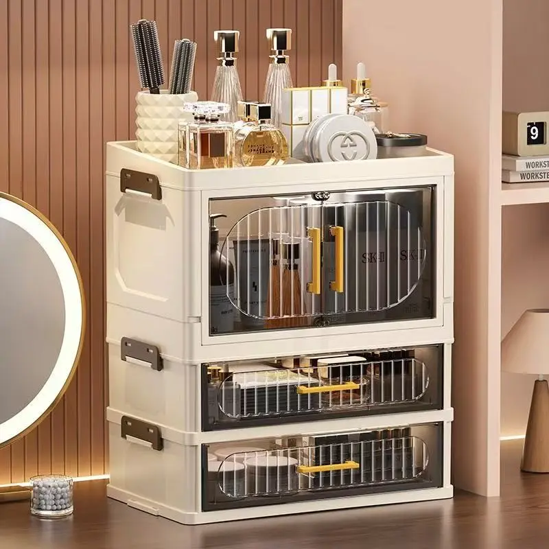 Desktop Drawer Storage Box, Dorm Portable Organizer with Pull Handle, Plastic Layered Sorting Cabinet, Desk Organizing Rack, Cosmetic Shelf, Storage Drawer Unit, Drawers Organization