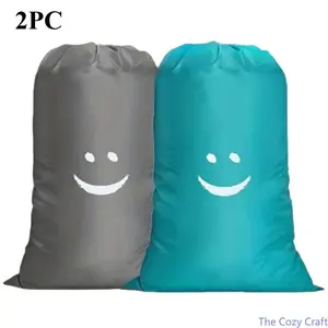 Large Capacity Drawstring Storage Bag, Waterproof Oxford Cloth Portable Packing Sack, Heavy Duty Reusable Organizer Pouch for Travel Camping Household Sorting Home Closet Seasonal Clothes Quilt Moving Luggage Storage summerwins