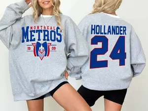 Vintage 90s Montreal Metros Shirt 2 Side, Crewneck Montreal Metros Sweatshirt, Heated Rivalry Hockey Jersey Hudson Williams Connor Storrie