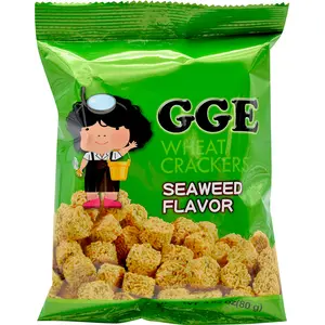 Wei Lih GGE Savory Wheat Base Seaweed Cracker - 2.82oz Crunchy Snack Pack