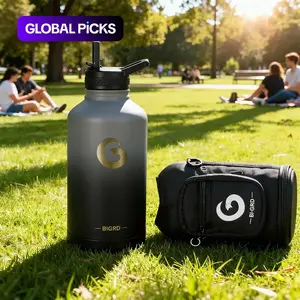 1Pcs BIGRD 64oz, Insulated Water Bottle, Triple Vacuum Stainless Steel (Cold for 48 Hours), Half Gallon Water Bottle with Paracord Handle and Straw Spout Lid #GLOBAL PICKS