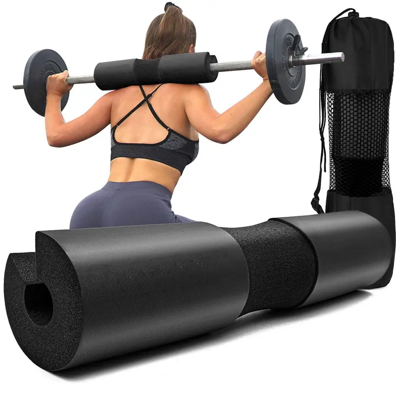 Foam Barbell Squat Pad - Standard Olympic Barbell Bar Cushion, Weight Equipment for Training Workout, Gym Accessories That Provides Cushion to Neck and Shoulders, Squats & Hip Thrusts Gear