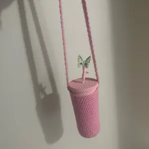 Crochet cup holder sleeve Drinkware Tumbler Bottles Yarn Handmade Beverage