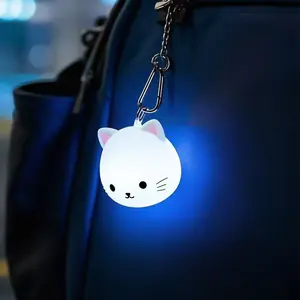 Rechargeable exquisite and compact cute pet backpack tote bag backpack luminous pendant, camping tent with sleep hanging lamp holiday gift kitten silicone decompression pat small night light