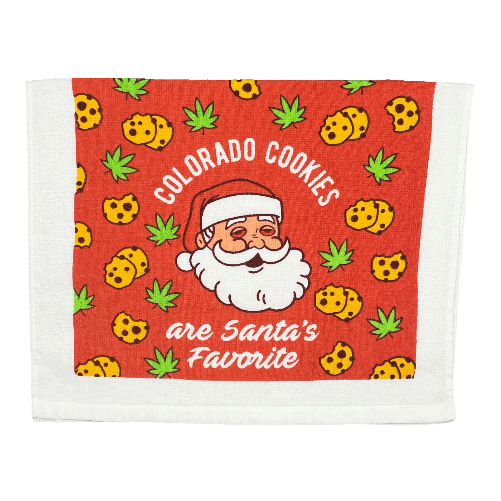 Colorado Cookies Are Santas Favorite Funny Xmas Treats Tea Towel Funny Dish Towels Soft Adsorbent Tea Towel