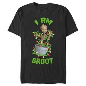 Men's Marvel Christmas I am Groot Lights T-Shirt