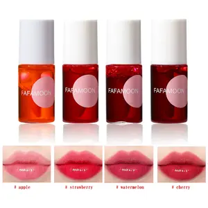 FAFAMOON 4PCS Lip Tint Set – Multi Use Lip & Cheek Tint, Long Lasting Waterproof Matte Lip Gloss, Lightweight Moisturizing Formula, Fruit Inspired Shades for Lips, Blush & Eye Makeup, Portable Beauty Gift Set