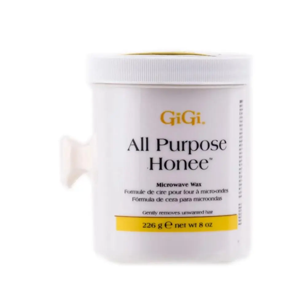 GiGi All Purpose Honee Microwave Wax, Natural Honey Formula for Silky & Softening Hair Removal, Smoothing for Bikini Line & Normal Skin, 8 oz, Beeswax, Body Care