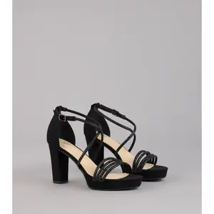 Glow Getter Rhinestone Block Heels Glow Getter Rhinestone Block Heels