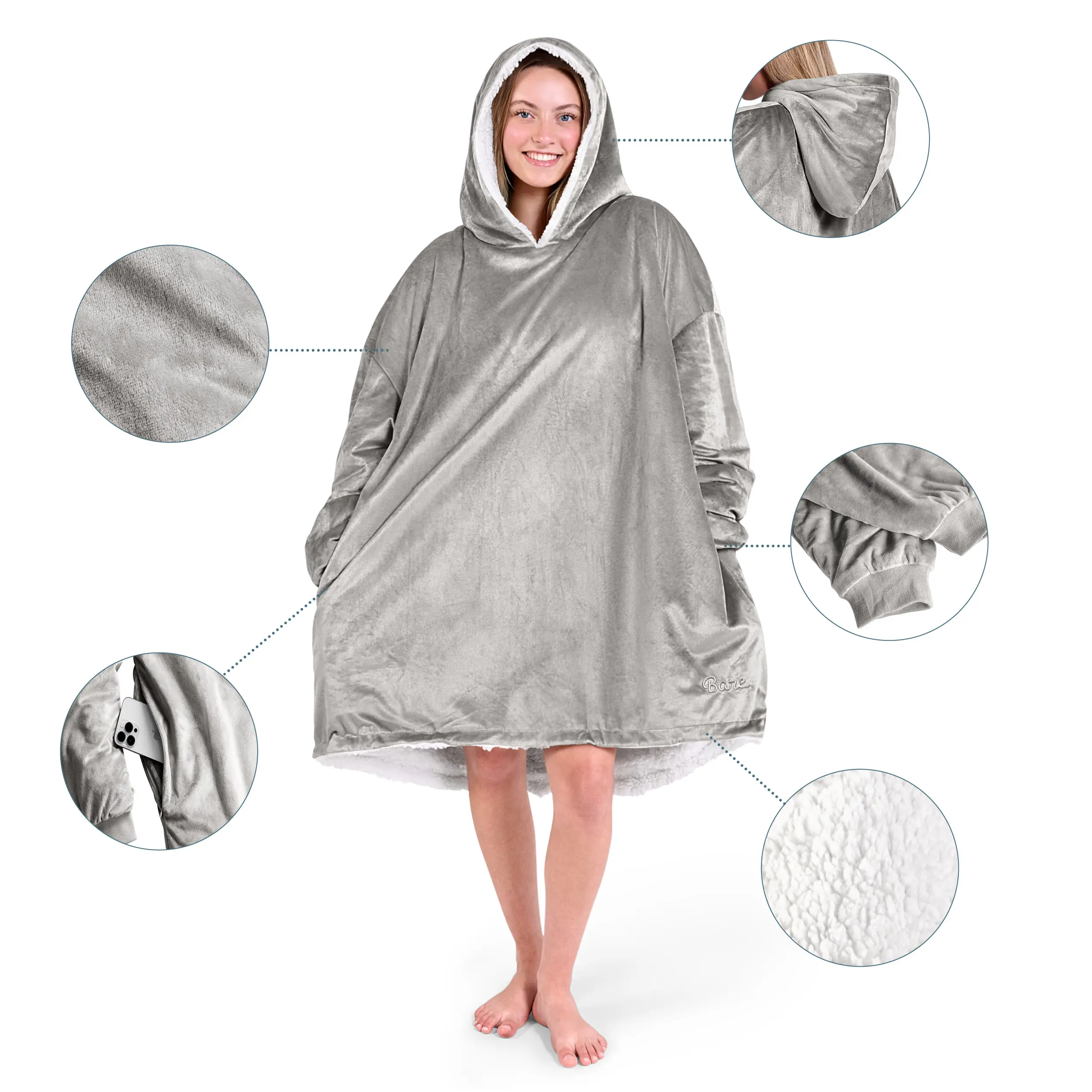 The Bare Homey - Sherpa Wearable Blanket - Adult The Bare Homey - Sherpa Wearable Blanket - Adult