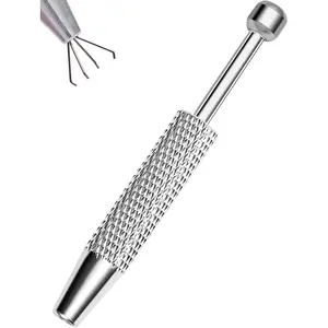 Piercing Ball Grabber, 16G 18G Flat Back Earrings Piercing Guide needle Tool, Surgical Steel Internally Threaded Push Pin External Thread Assistant Body Piercing Kit for Ear Nose Lip Tool