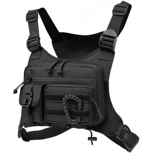 Tactical Chest Bag for Men - Durable EDC Crossbody Pack with Phone Holder, Adjustable Strap - Running, Hiking, Outdoor Adventure Gear - Multi-Pocket Design, Secure & Stylish Magnetic Gym bicycle unique Powerful Off-Road Electric