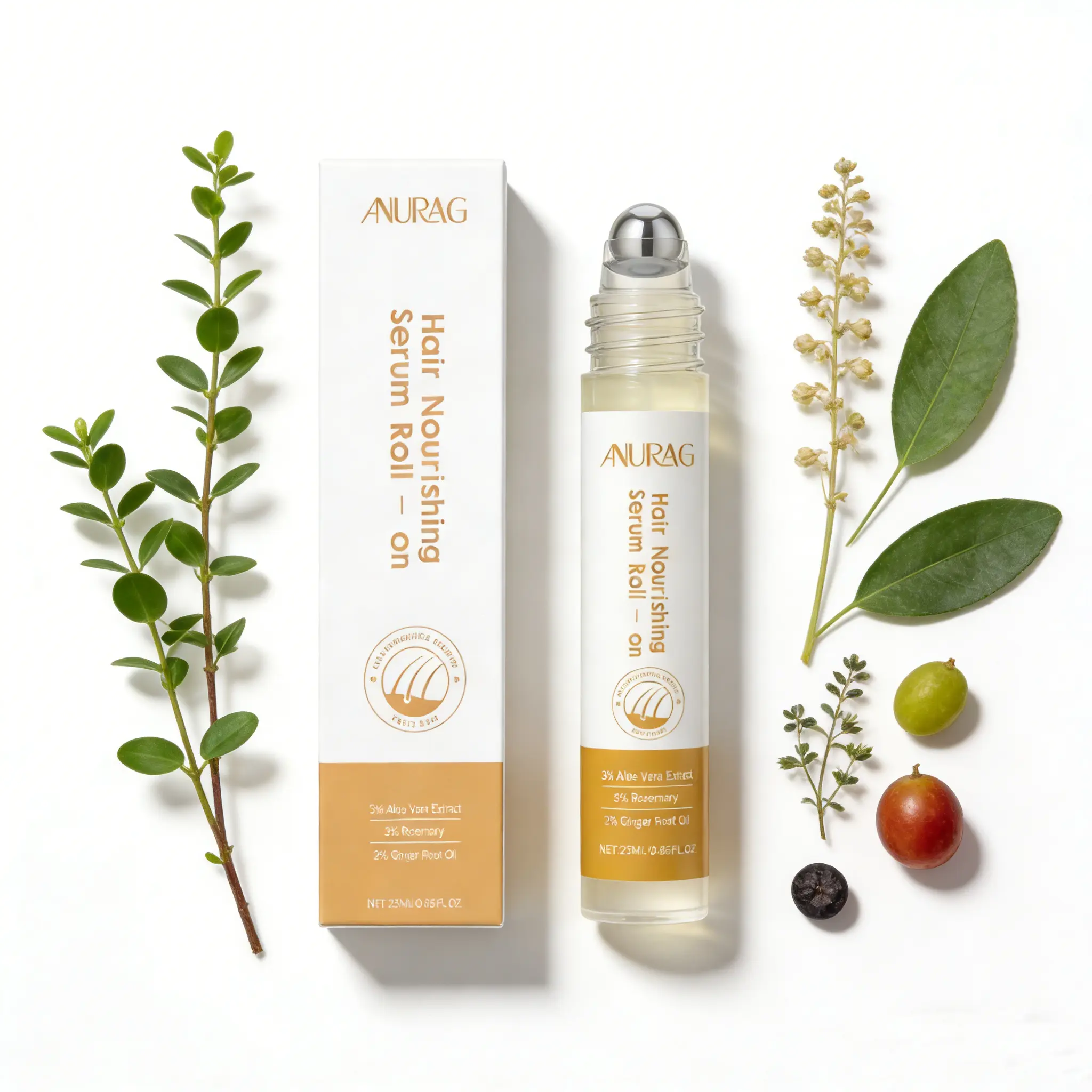 Advanced Hair Density Roll-On Serum 25 ml | 5% Saw Palmetto, 3% Rosemary, 1% Caffeine Herbasome & 3% Fenugreek | Scalp Serum for Reduced Hair Fall | Men & Women #SummerWins #DealsForYouDays