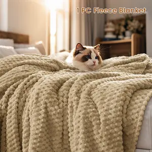 Warm Fleece Blanket，Super Soft Cozy Blanket with Jacquard, Plush Fuzzy Bed Blankets and Throws for Couch, Bed, Sofa , Lightweight and Breathable Machine Washable - Heartfelt Gift Blanket, Perfect for Fall/Winter, Gifts for Adults,Woman,Girls