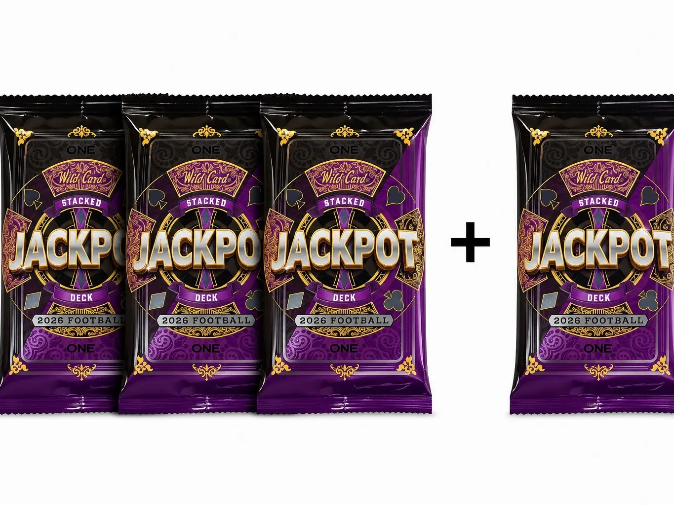 Wild Card Jackpot 1/1 Pack Stacked Deck 2026 3 +1 Packs Unique Series Collection 2026 Edition