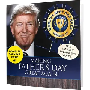 Talking Donald Trump Fathers Day Card, Presidential Theme Greeting, Authentic Voice Recording from Parent & Family