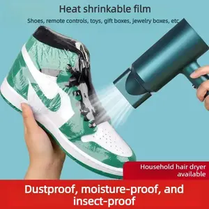 Transparent heat shrinkable shoe covers, dustproof, moisture-proof, anti-oxidation plastic sealed compression shoe storage bags
