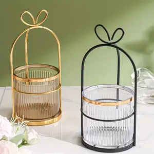 Nordic Simple Luxury Bowknot Decorative Vase and Basket Set, Perfect for Living Room Decoration and Storage, Elegant Home Decor
