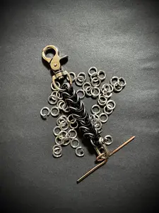 BCWG-HARDLINE Weave 4 Roll Tape Holder for Electricians with Anodized Aluminum Rings and Hand Bent T Bar Secure Attachment Toolbag Accessory