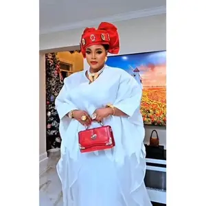 Classy African Bubu White Brocade Dress for Birthday  Celebrant Photoshoot Wedding Guest Attire Nigerian Engagement Ceremony Graduation Mother of The Bride Anniversary Gala Dinner Reception Turkey Party Gown