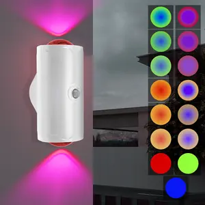 2-Pack Rechargeable LED Night Light with Motion Sensor RGB Color Changing & Dimmable Ambient Wall Light for Bedroom Living Room Hallway Wireless USB-C