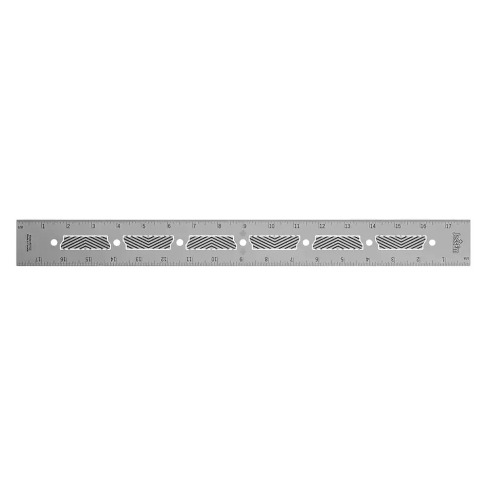 JessEm 07412 Stainless Steel 18 Inch Precision Ruler with Patented Flex Grip and Fade Resistant Markings
