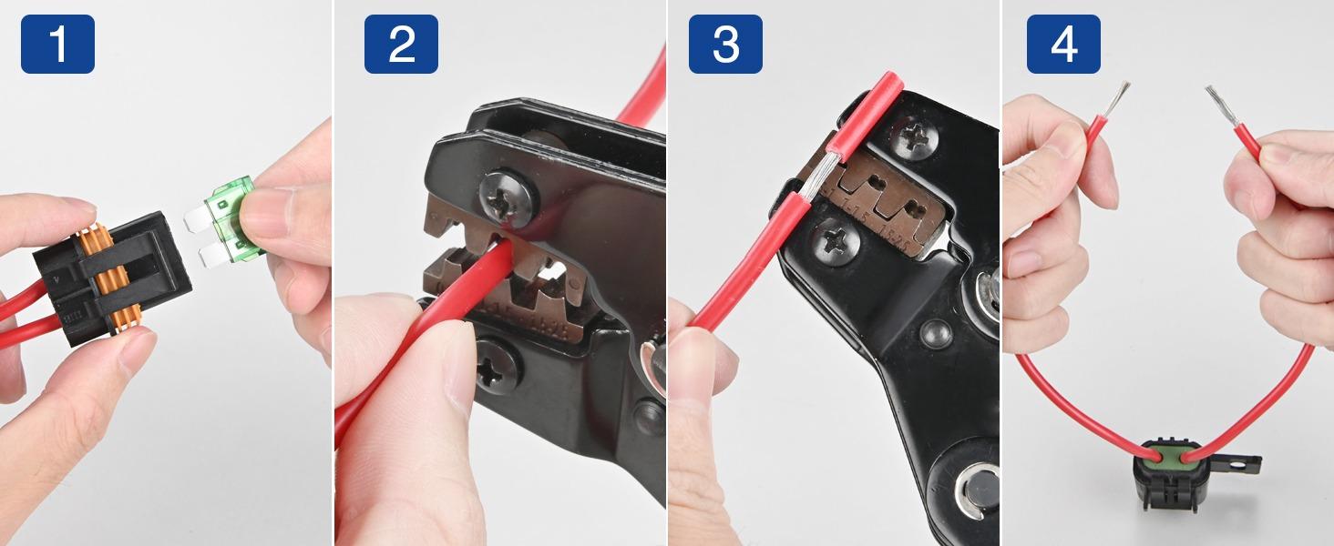 Nilight 6pcs Inline Fuse Holder 12AWG Waterproof ATC/ATO Blade Holder 20A 30A 40A Regular Heavy Duty in Line w/Cover Fits 1A to 30A Fuses for 12V Automotive Vehicles